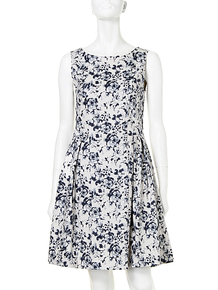 【moi】花柄ポンチワンピース