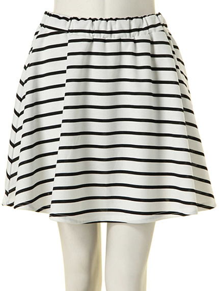 i-SOOKボーダーフレアスカート