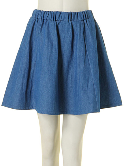 i-SOOKデニムフレアスカート