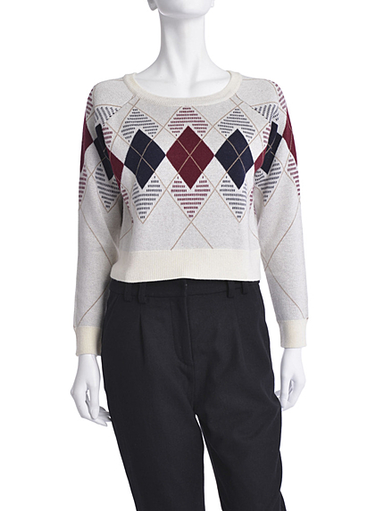 EATMEアーガイルジャガードニットTOPS