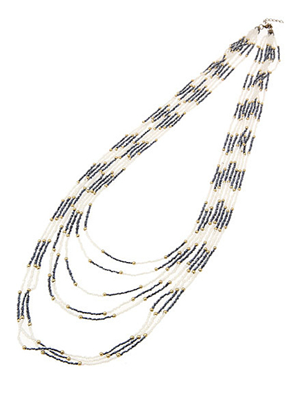 RUNWAY channel【PriPri】ビーズ2トーンネックレス