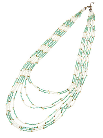 RUNWAY channel【PriPri】ビーズ2トーンネックレス