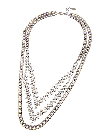 RUNWAY channel【gemmy】クリスタルチェーンネックレス