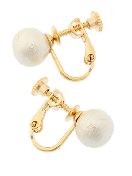 【goods】コットンパールイヤリング