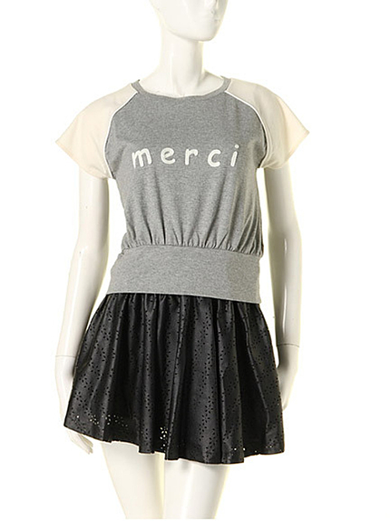 Jelill【ST】merci刺繍Tops