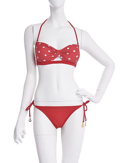 LAGUNAMOONドットプリントバンドゥビキニ