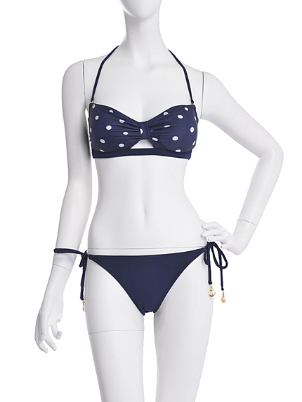 LAGUNAMOONドットプリントバンドゥビキニ