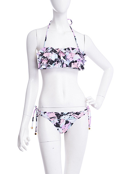 LAGUNAMOONアートペイントティアードビキニ