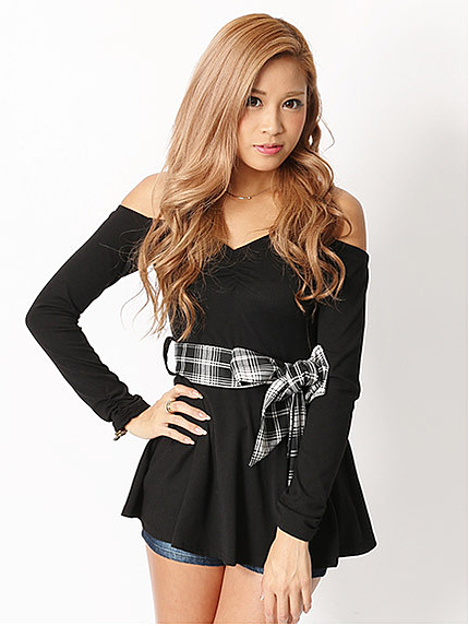 14.ＡＷ　リボンベルト付きチュニック