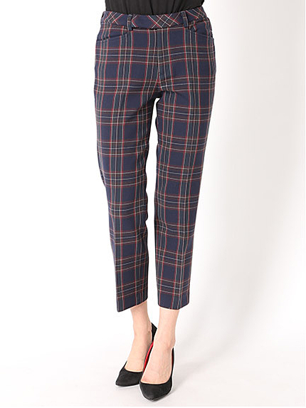 チェックパンツ