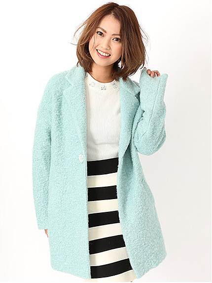 ループヤーンビジューテーラーコート