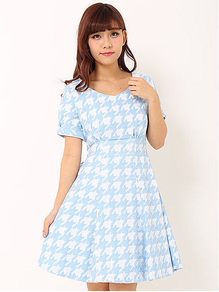 BIG千鳥柄ワンピース