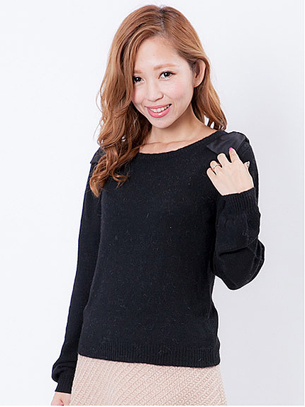 両肩リボンニットＰＯ