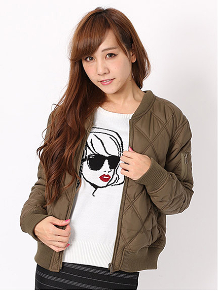 ダイヤキルティングブルゾン