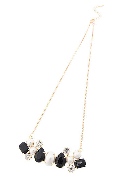 ランダムビジューネックレス