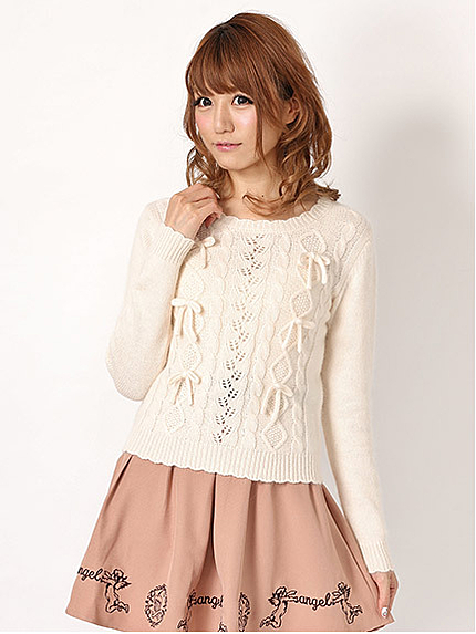 14.AW  アンゴラリボンモチーフプルオーバー