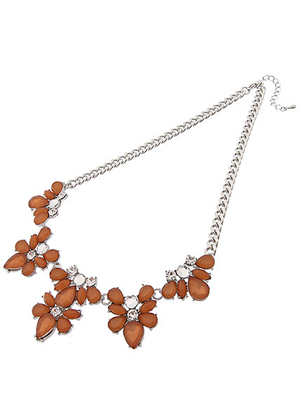 カラーストーン大ぶりネックレス