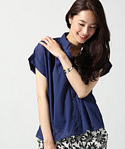 80カルゼショートフレンチスリーブシャツ