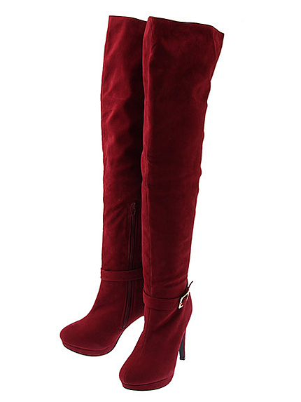 アンクルベルトニーハイブーツ