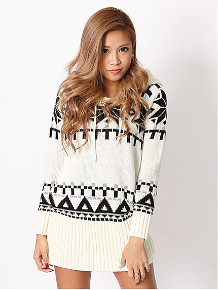 14.AW  ノルディック柄ニットワンピース