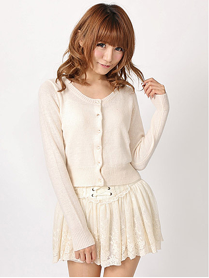 アンゴラクルーネックカーディガン