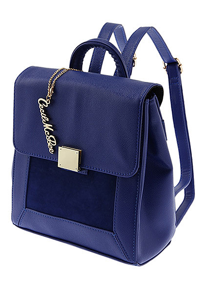 フェイクレザーコンビミニリュック