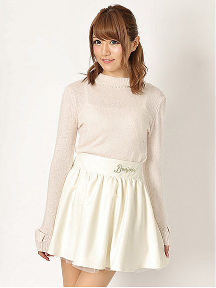 14.AW パール付きアンゴラプルオーバー