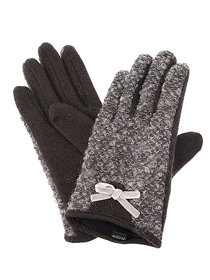 ラメ混ループヤーンニットグローブ