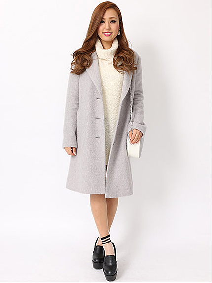 モヘヤ混チェスターコート