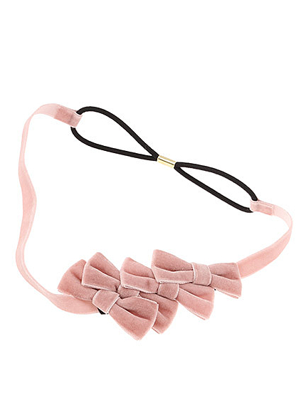 14.AW　４連ベロアリボンカチューシャ