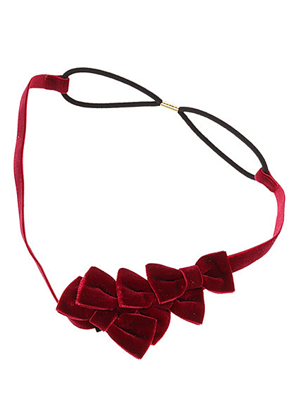 14.AW　４連ベロアリボンカチューシャ