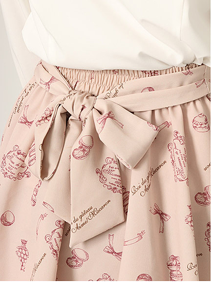 14.AW  マカロン総柄ハートポケットスカート