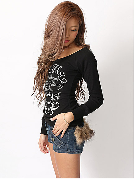 ファー付デニムショートパンツ