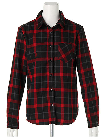 ラインチェックシャツ