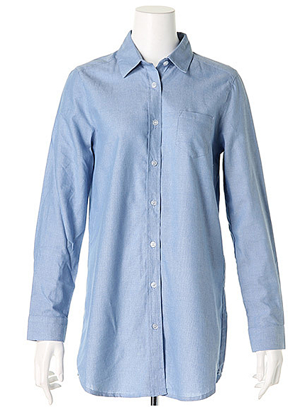 ポケット付きコットンチュニックシャツ