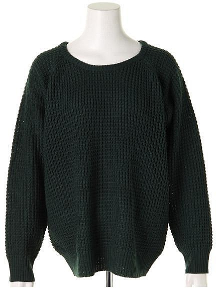 シンプルラグランゆるニット