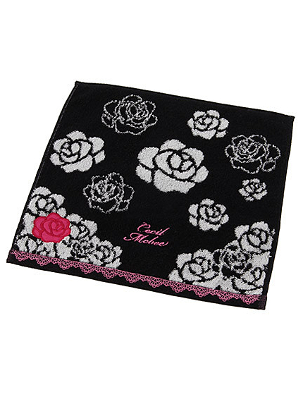 ローズ柄タオルハンカチ