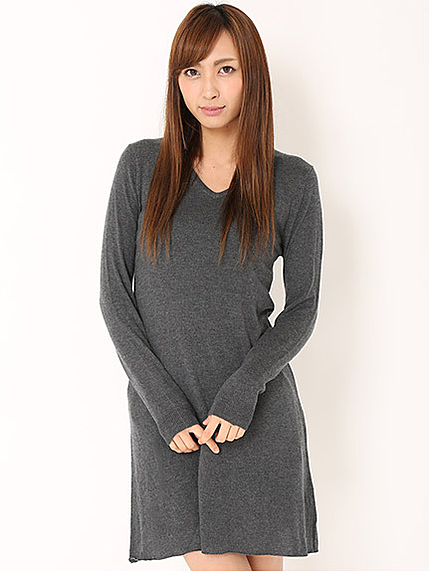カシミヤ混ニットワンピ