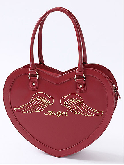 14.AW  エンジェル刺繍合皮バック