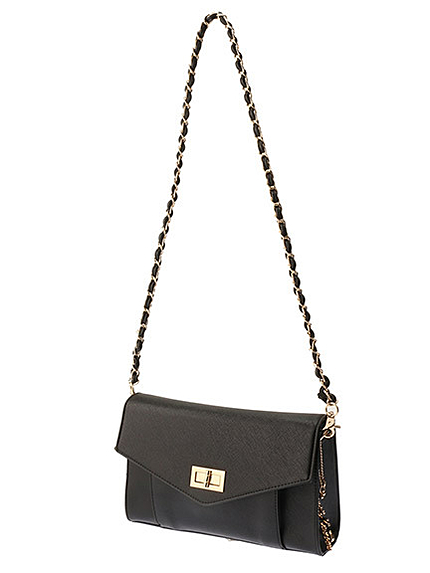 チャーム付きフロントポケットチェーンバッグ