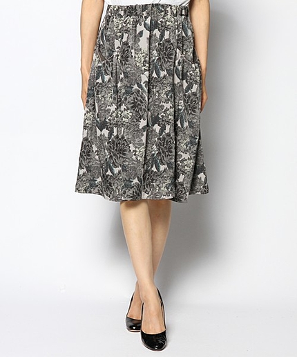 オリジナルフラワープリントスカート