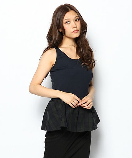 ぺプラムタンクトップ