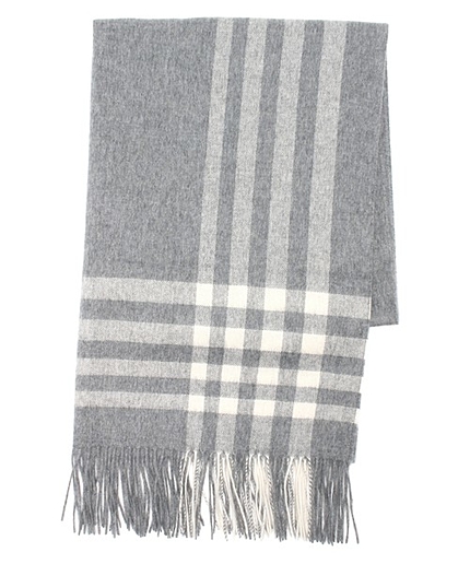 カシミヤパネルチェックストール