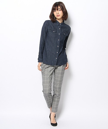 6ozDENIMウエスタン風シャツ