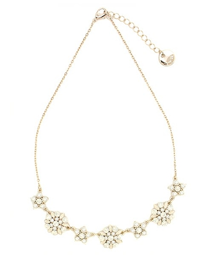 エポガラスフラワーネックレス