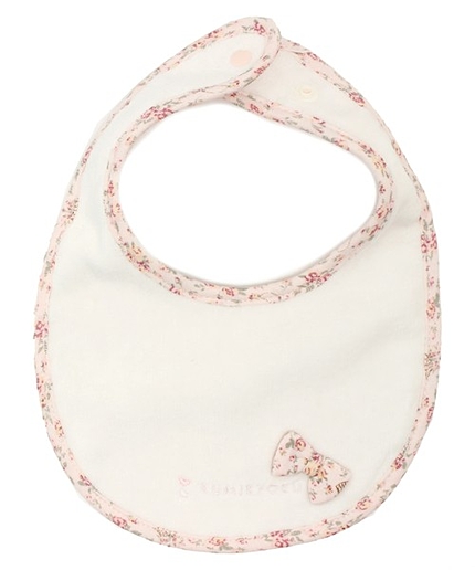 【KIDS雑貨】40/-スムース花柄プリントビブ