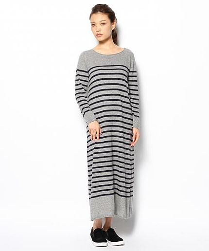 ボーダーニットワンピース