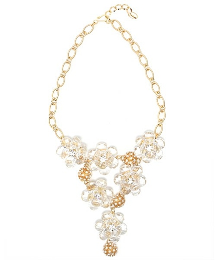 クリアフラワーネックレス