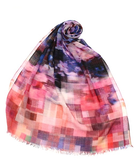 モザイクフローラルスカーフ