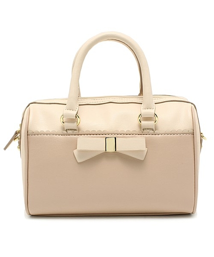 リボンポイントミニボストン